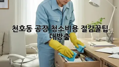천호동 공장 청소🧹비용 절감💰꿀팁 대방출!